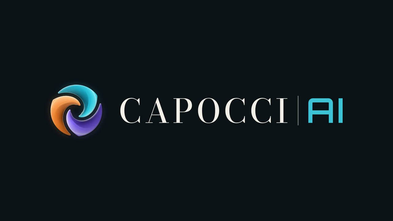 The Capocci AI film: the Capocci AI logo on a dark background.